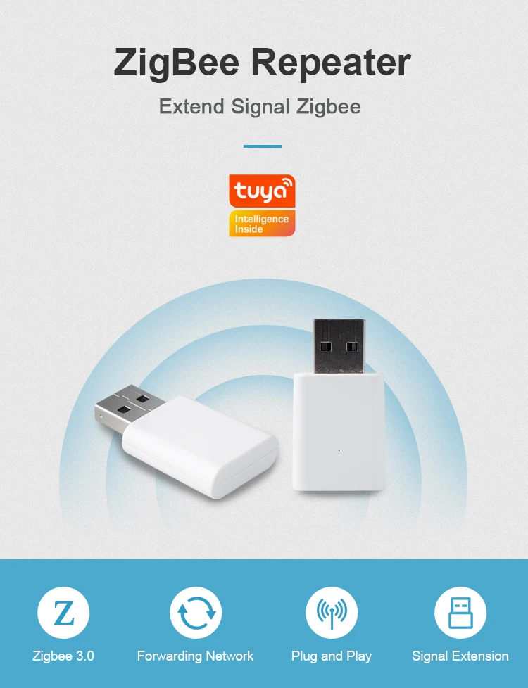 1 3 ~ 8 В усилитель сигнала Tuya ZigBee USB удлинитель для умных устройств расширение стабильной передачи 20-30 м домашний модуль