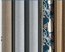 Corrugated pattern color printing thickened polyester shade insulation custom hotel project curtain factory wholesale