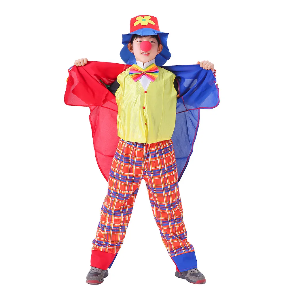 Kindergarten Role-playing Costumes Cosplay Masquerade Kids Clown Costume For Halloween
