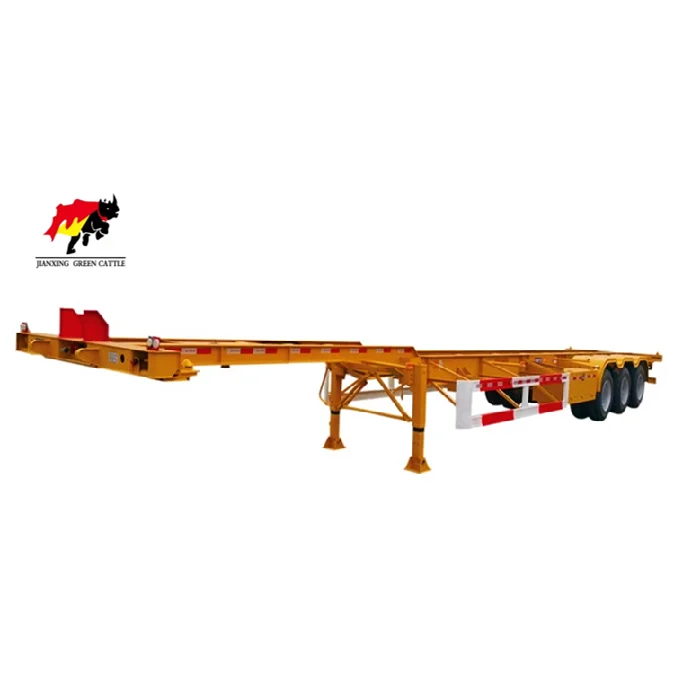Industrial equipment heavy trailer  40 foot 20 foot 45 foot flat container truck transport semi-trailer