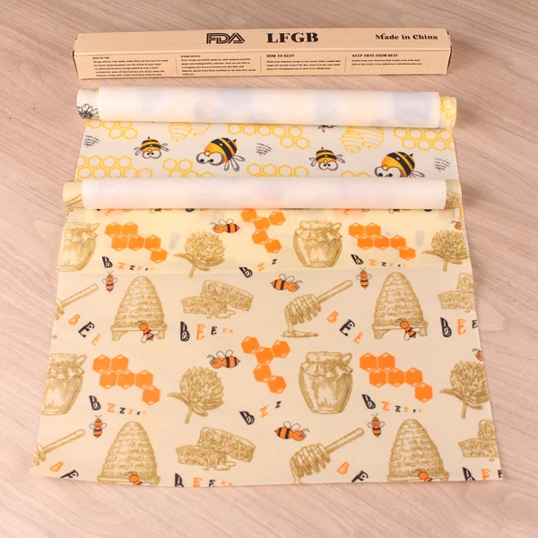 
Beeswax Food Wrap GOTS Kitchen Organic Reusable WashableFood Wraps Eco Friendly Beeswax Wrap 