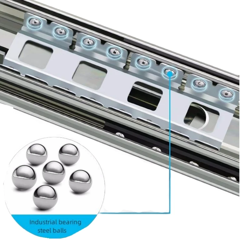 3 Fold Full Extension Hidden Telescopic Rails Soft Close Undermount Concealed Drawer Slide