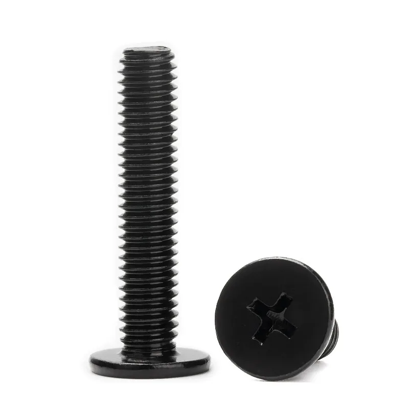M1.6 M2 M2.5 M3 M4 M5 M6 Black 304 Stainless Steel Laptop Computer Cross Phillips Ultra Thin Low Flat Wafer Head Bolt Screw