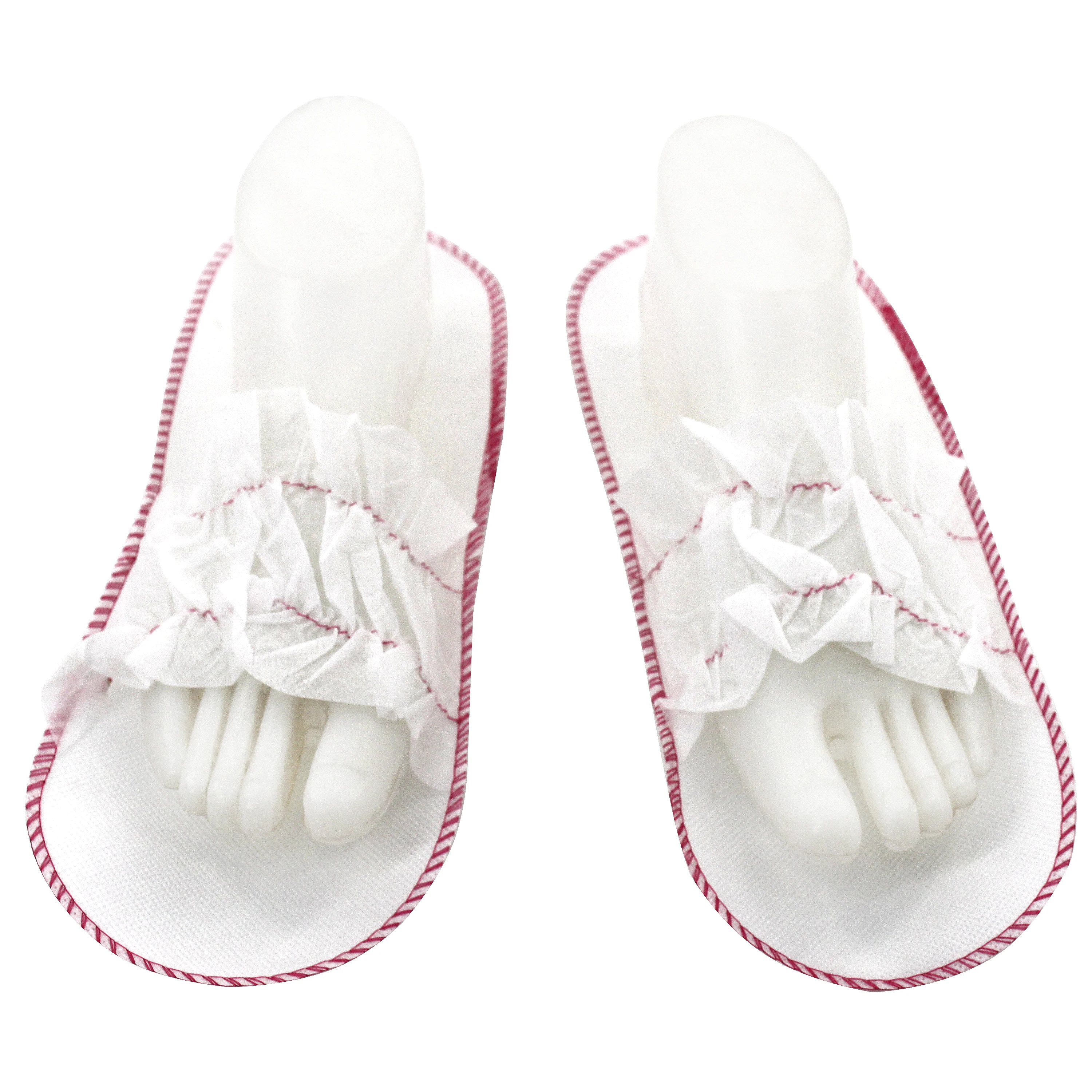 Hotel slippers Wholesale Customized Economic Commercial Hotel Disposable Slippers Pile Fabric Spa Slippers