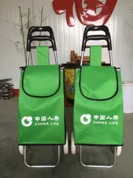 Фабричная оптовая продажа складная тележка для супермаркета сумка