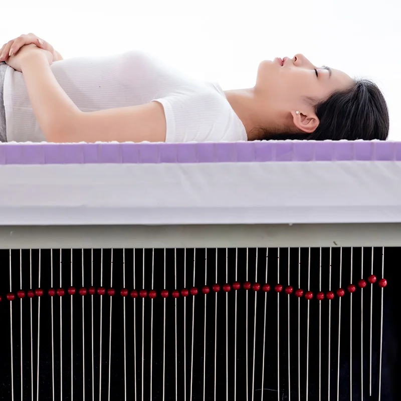 TPE mattress soft high elastic Qingdao Youmeng breathable grid folding cooling gel bed silicone matrix mattress topper