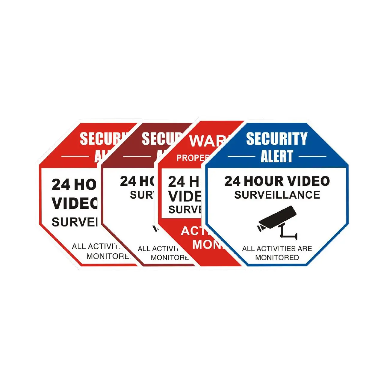 No Trespassing 24 Hours CCTV Camera Video reflective Surveillance Warning Sign, Fade Resistance trafic warning sign post