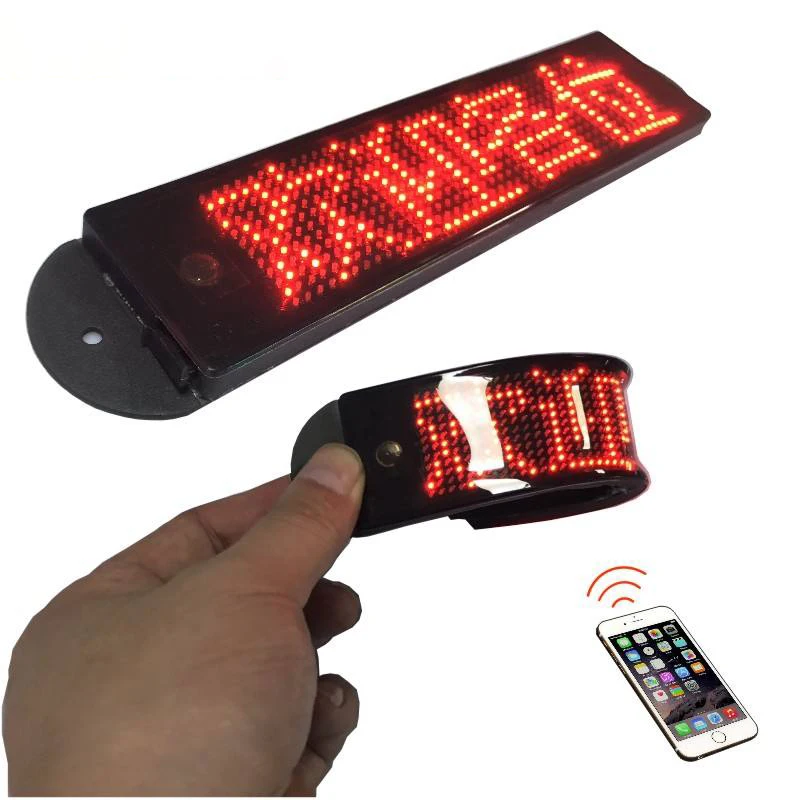 Wholesale Wearable LED Flexible Screen That Can Be Bend and Used on Caps and Backpacks Multi-Color Scrolling Blinking Display