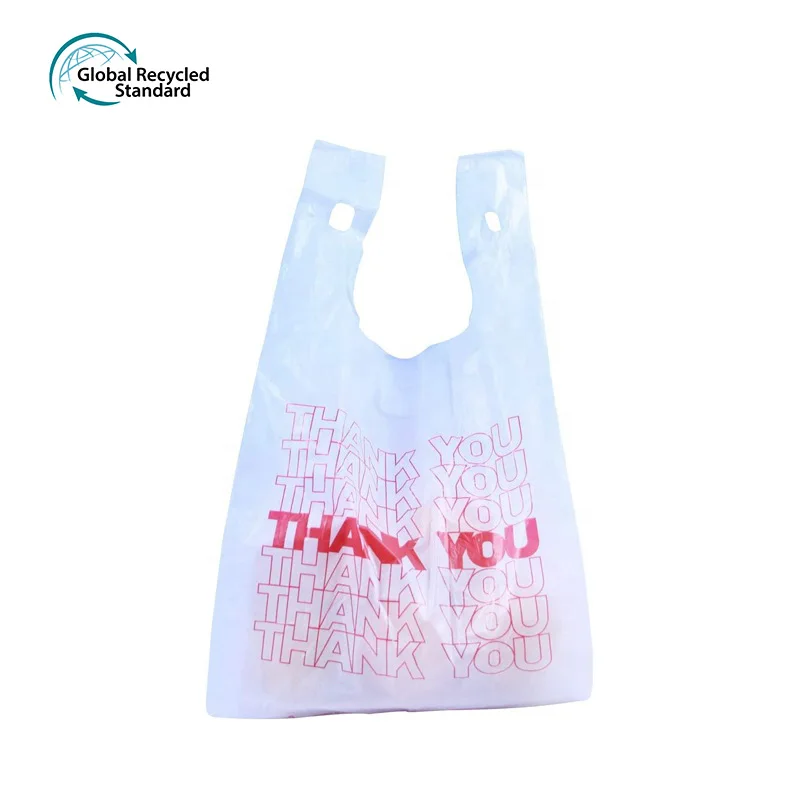 Thank You Bag Biodegradable Compostable Shopping T-shirt Bag