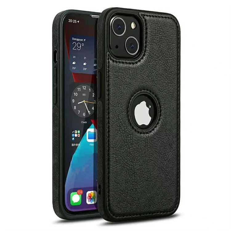 Защитный чехол из ПУ кожи с логотипом для мобильного телефона Iphone 14 13 12 11 Pro Max XR SE