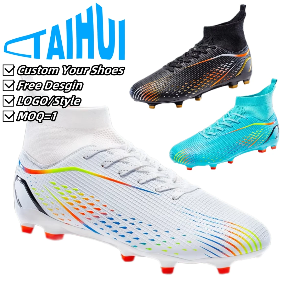 Factory Custom Brand Shoes Professional Adult Training Men Soccer Shoes Cleats Boots Outdoor Casual Sneaker Sports Soccer Shoes