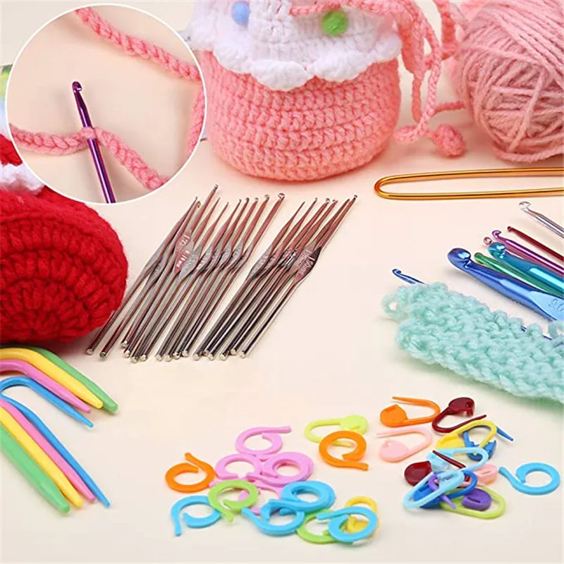 69 Set of adult beginners crochet kit Crochet Kit handmade multifunctional knitting woolen yarn suit