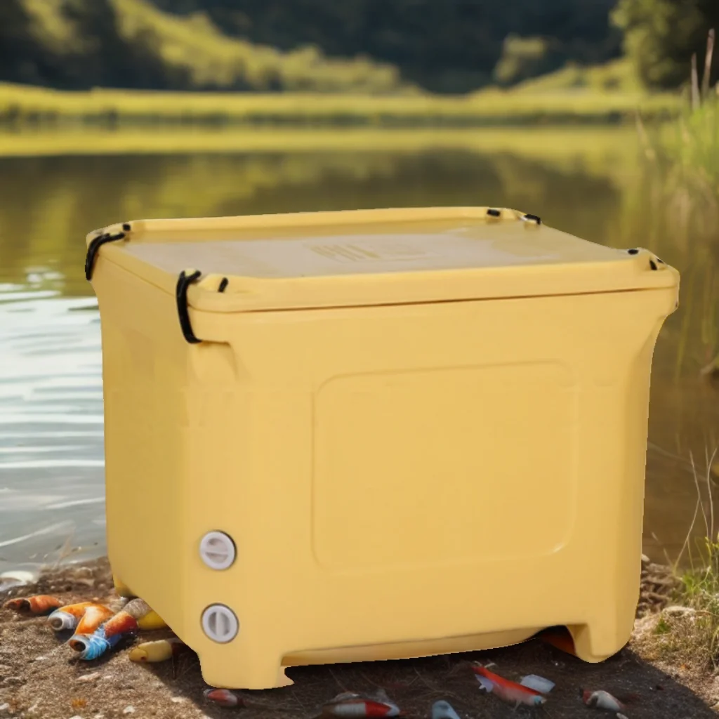 660L  Large Size Fish Tubs for Fish and Shrimp Transportation  Seafood Industrial Use Plastic Containers Fish Tank Cooler Box