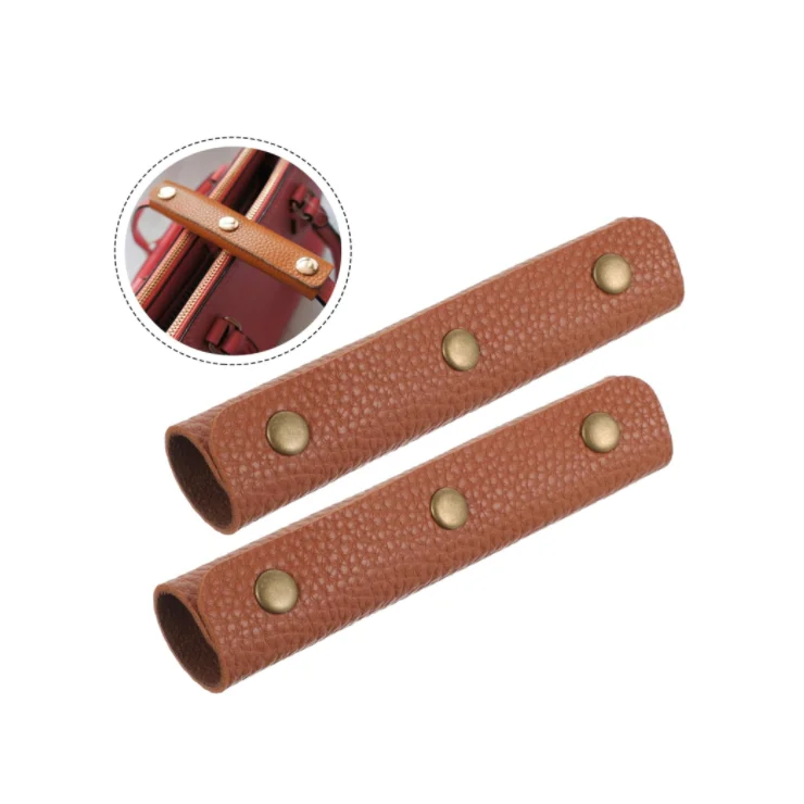 Luggage Bag Handle Wrap Leather Suitcase Grip Protective Cover Anti-stroke Stroller Shoulder Strap Pad Grip Cover Bag