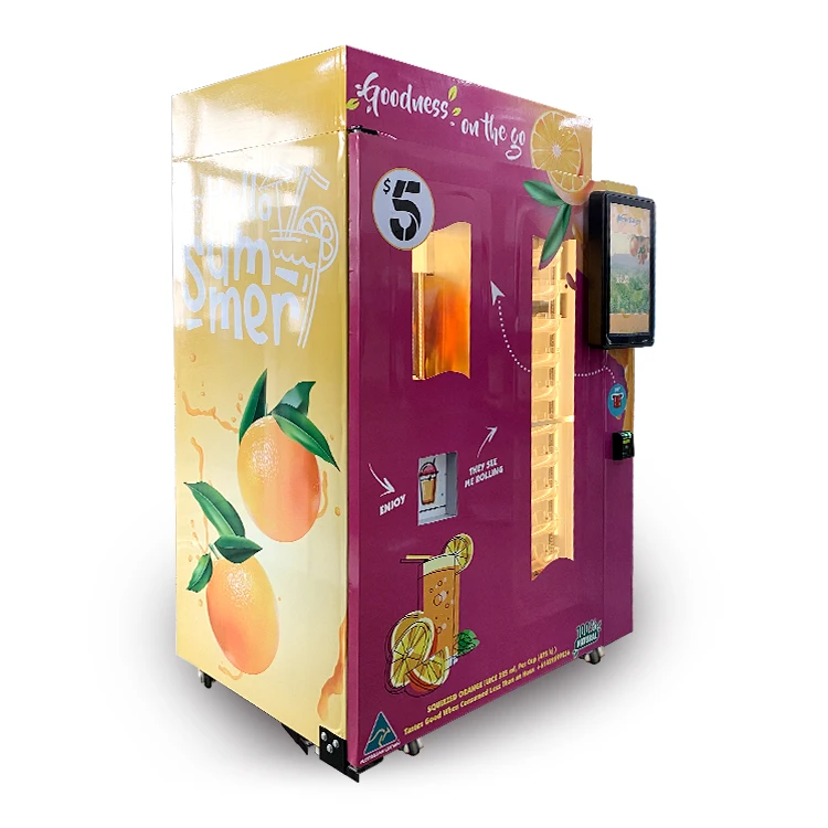 fully automatic fresh squeezed orange lemon juice making vending machine appearance customizable