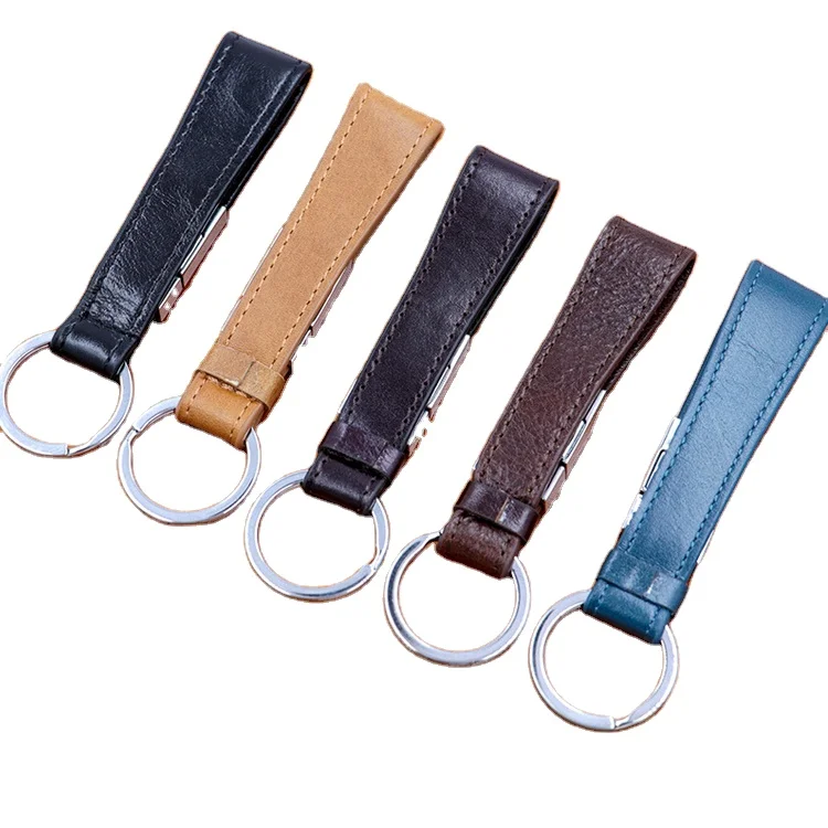 High Quality Colorful PU Leather Keychain For Portable Wallet Car Keys Keychain Wholesale
