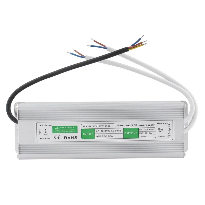 IP67 Waterproof Lighting Transformers DC 12V 24V Power Supply Led Driver For 5050 2835 3528 led strip light