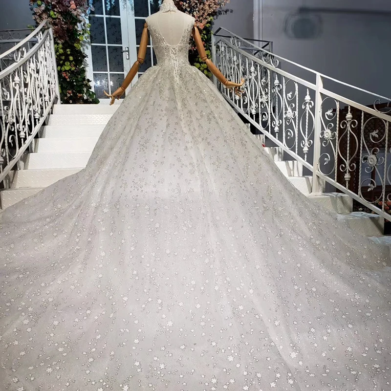 HTL858 Jancember high neck sleeveless wedding dress 2019 moroccan wedding dresses