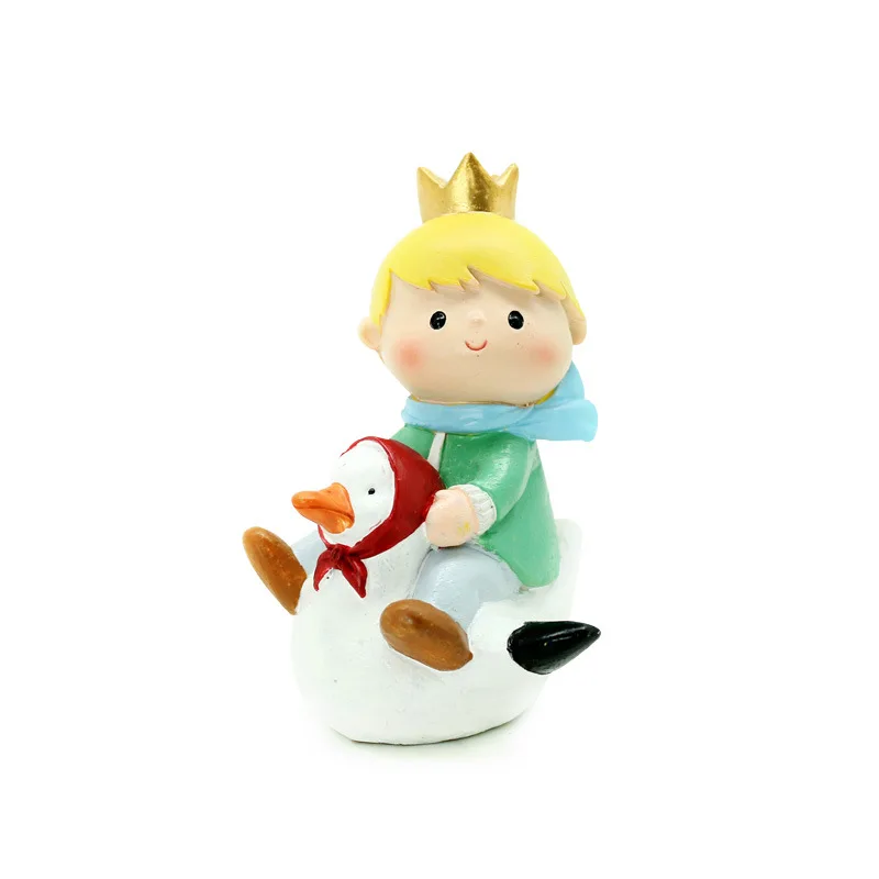 
wholesale cake topper decoration resin cartoon little prince figurines factory custom design ODM stock ready to ship 