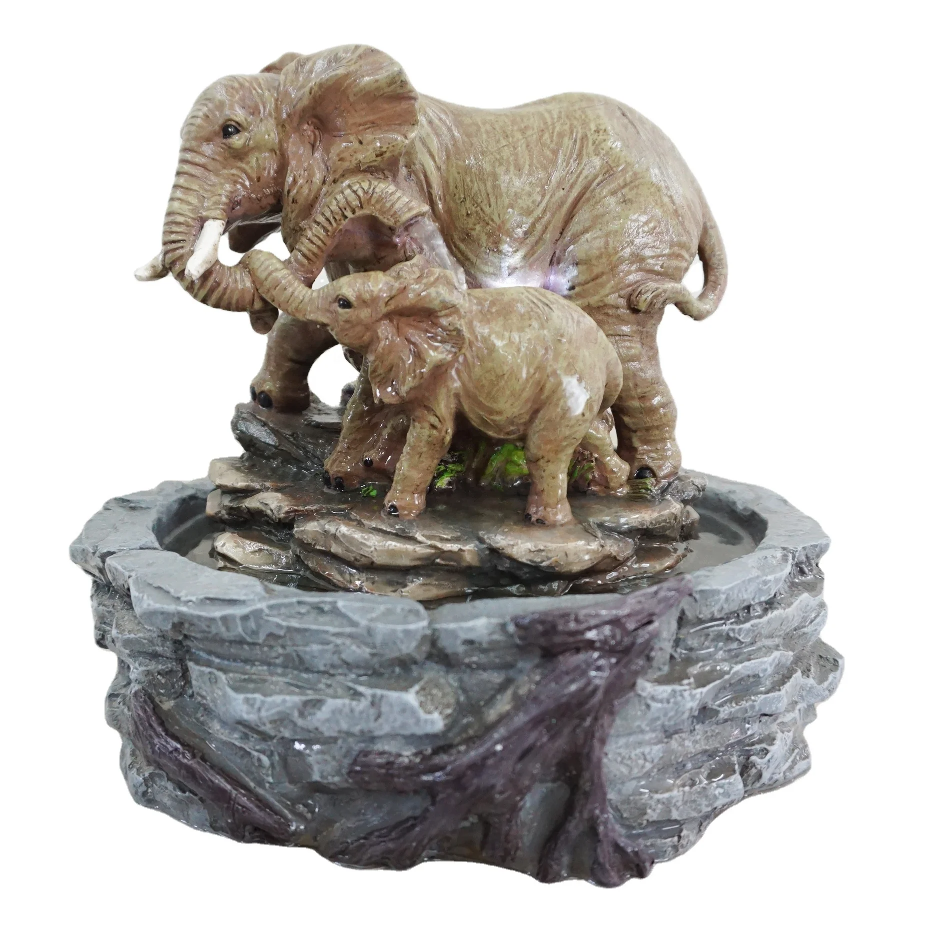 hot sale crafts tabletop elephant water fountain
