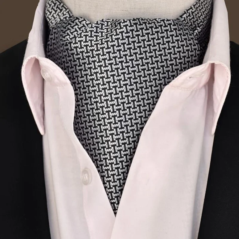 popular custom multi color polyester cravat ascot tie for men
