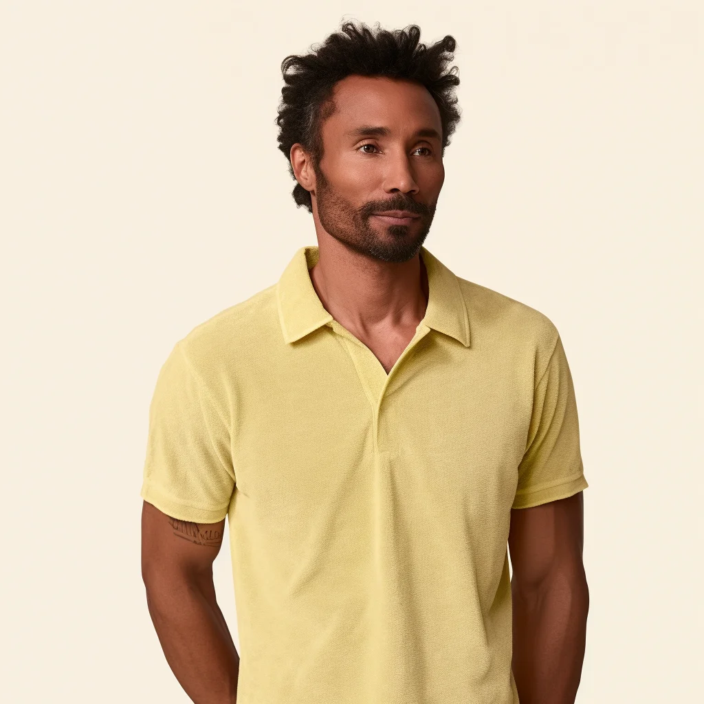 Men custom embroidery logo terry towelling polo shirt male 100% organic cotton terry cloth shirt terry towel shirt for men