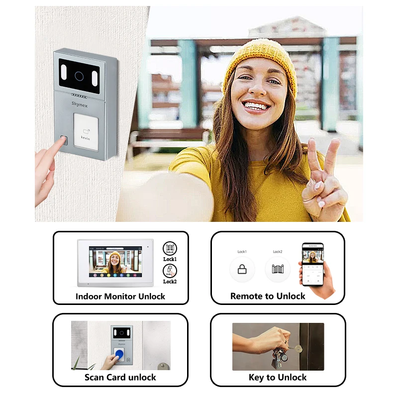 Smart Waterproof IP65 door video intercom tuya APP video door phone