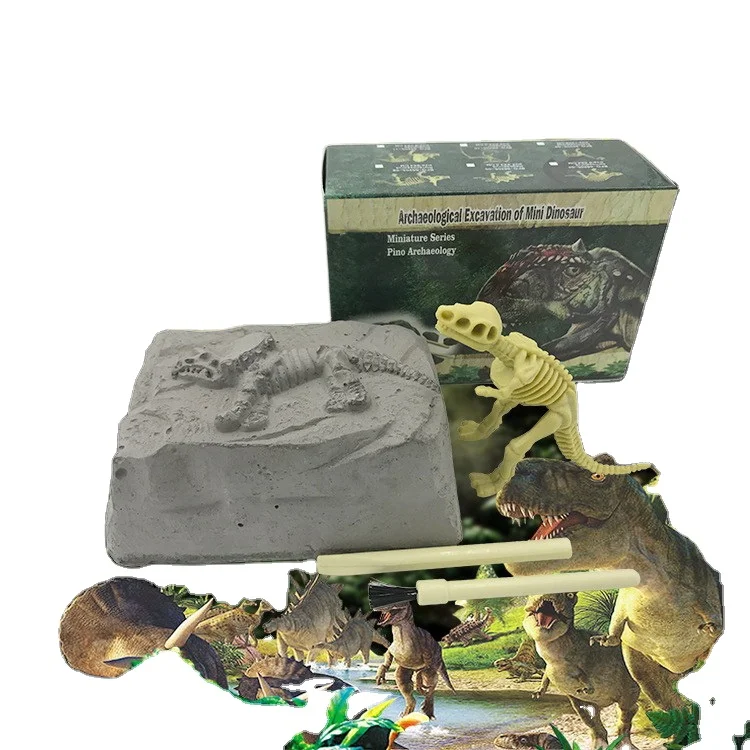 Creative Mini Dinosaur Toys Plastic Tools Archaeological Excavation