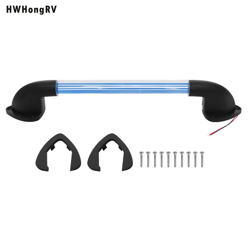 LED Lighted Grab Handle Illuminated Safety Grab Bar with 12V/24V LED Lighting for Campervan Yacht Boat RV Motorhome Staircase