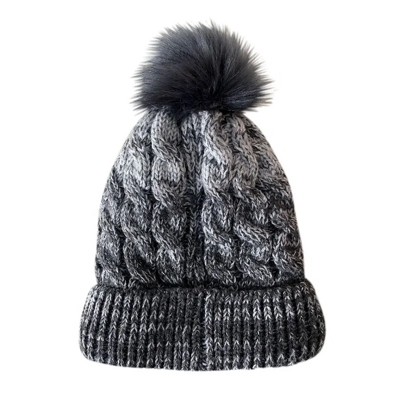 Cheap Men Italian Team Lined Winter Knit Hat Custom Knit Pom Beanie with Embroidery Logo