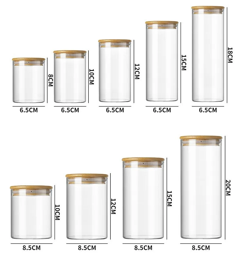 Customized storage tank for kitchen miscellaneous grains and snacks with high borosilicate glass sealed container
