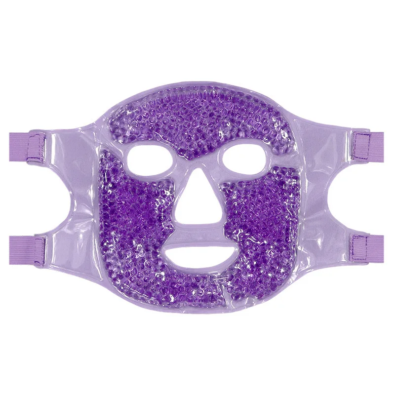 2023 hot selling new design Reusable Gel Beads ice Mask medical use sleep Warm Cooling face mask