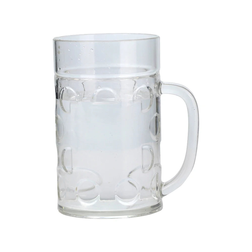 500ml 40oz 4pint Capacity Transparent Plastic Beer Glass with Custom logo Glassware Cup Mug