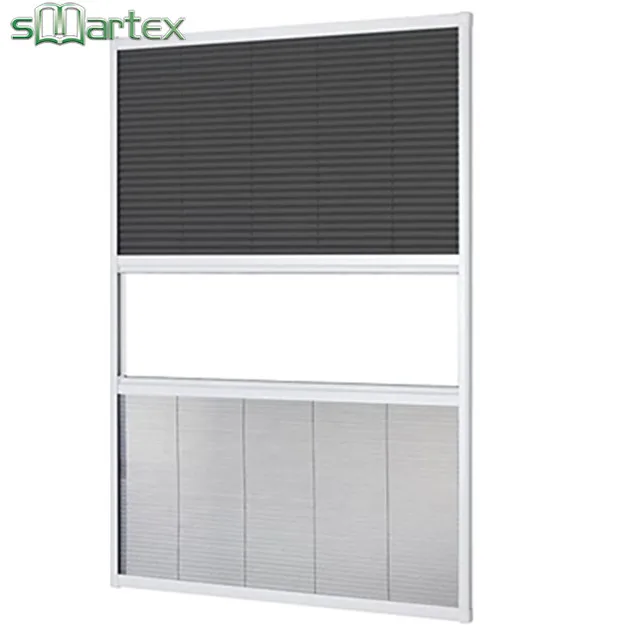 Combination Roof Window Pleated Blind Sun Protection and Fly Screen Plisse Folding Mosquito Net Skylight Window