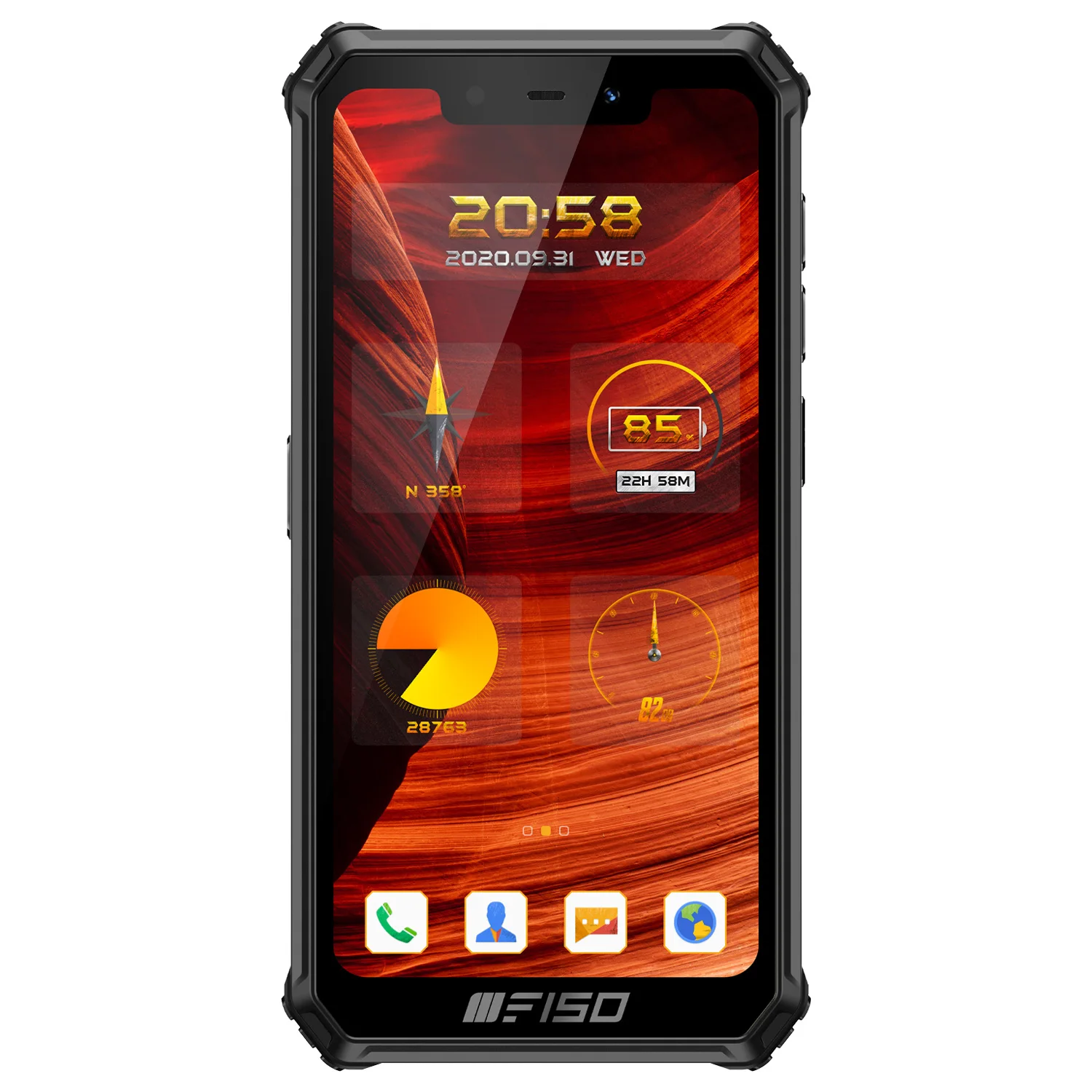 
F150 B2021 IP68/69K 5.86inches 13MP Camera Smartphone 6GB+64GB 8000mAh Octa Core Mobile Phone NFC Rugged Cell Phone 