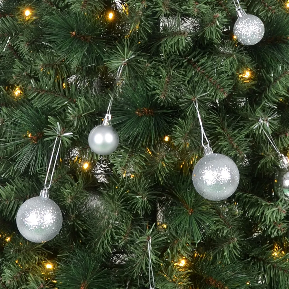 6ft Pre-Lit Fold Up Decorative Pop Up Christmas Tree with LED Lights