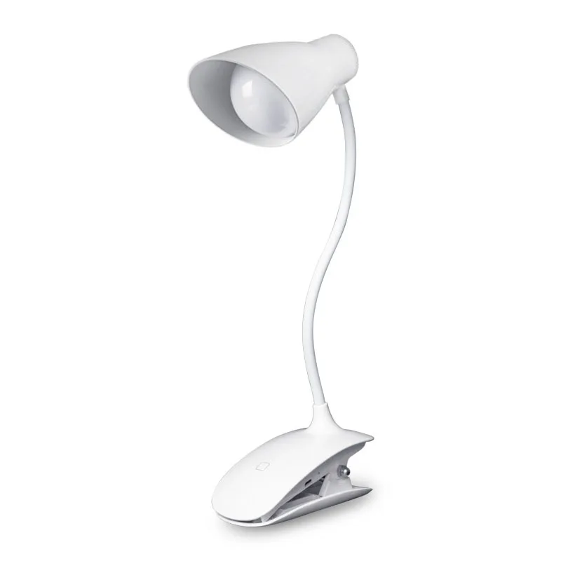 Rechargeable LED Clip on Desk Light Reading Light with 3-Level Dimmer/Touch Switch for Book Adjustable Reading Book lamp