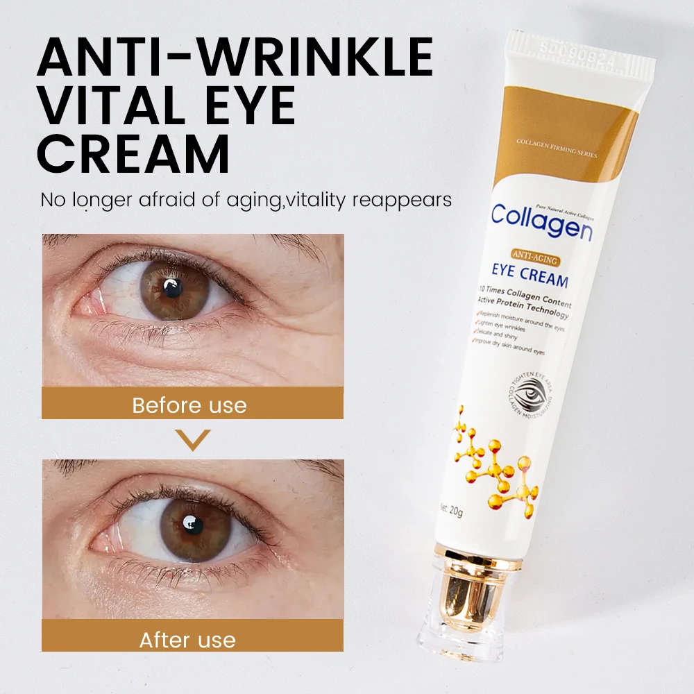 Hydrated Skin Around Eyes Revitalizing Eye Cream Moisturizing Firming Collagen Anti-Aging Eye Cream For  Dry Skin Dark Circles