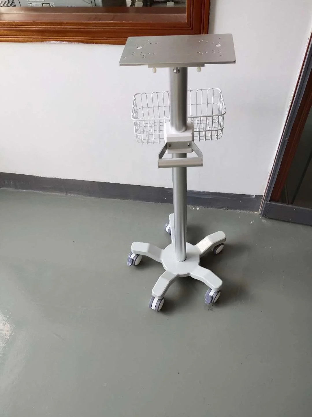 Good quality stainless steel medical instrument patient monitor trolley for hospital