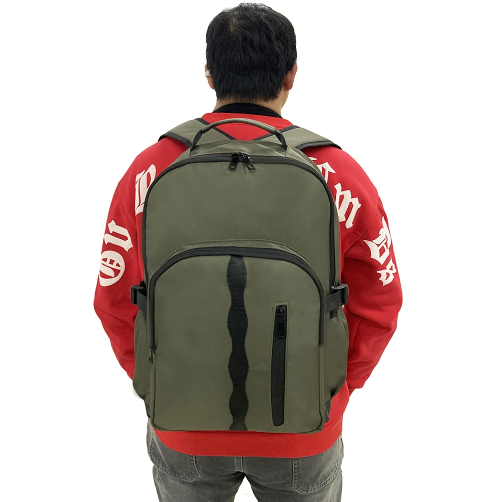 2024 Hot Selling Cool Dark Green Useful Utility Kids Schoolbag Children Schoolbag Backpack Book-bag for School Work Office