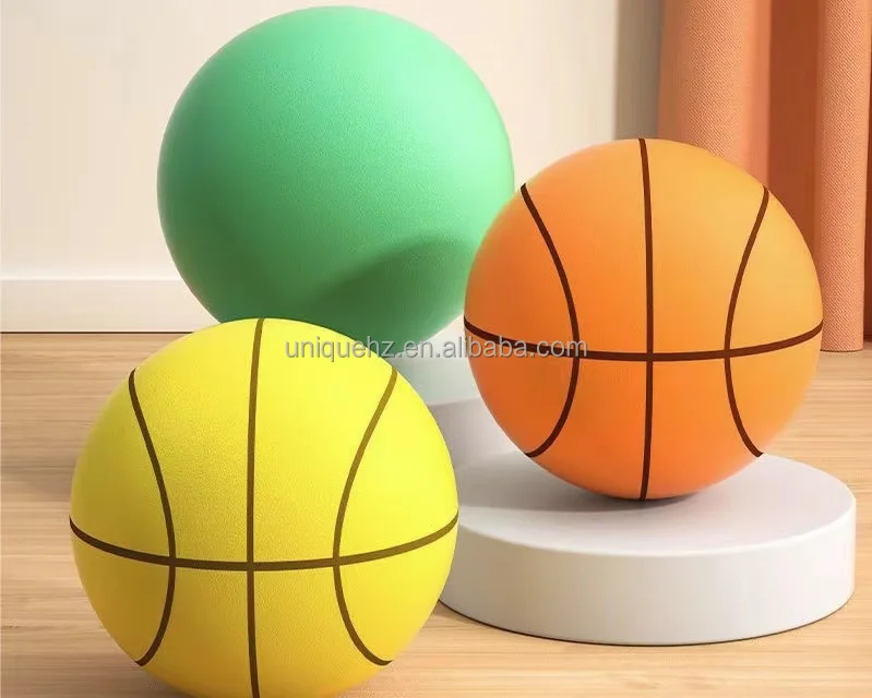 Indoor Silent Basketball Soft And High Elastic PU Foam Mute Ball No Noise Sports Ball Density Ball Children Sports Toy Games