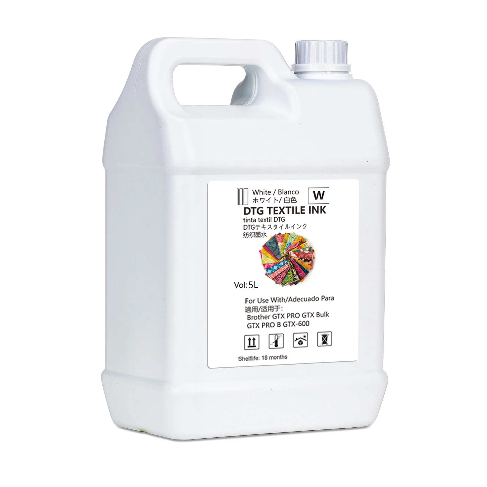 5L Barrel Bulk Refill DTG Ink GTX Paint Ink Chip For Brother GTX Pro DTG Printer Pro B GTX-600 GTX Printhead