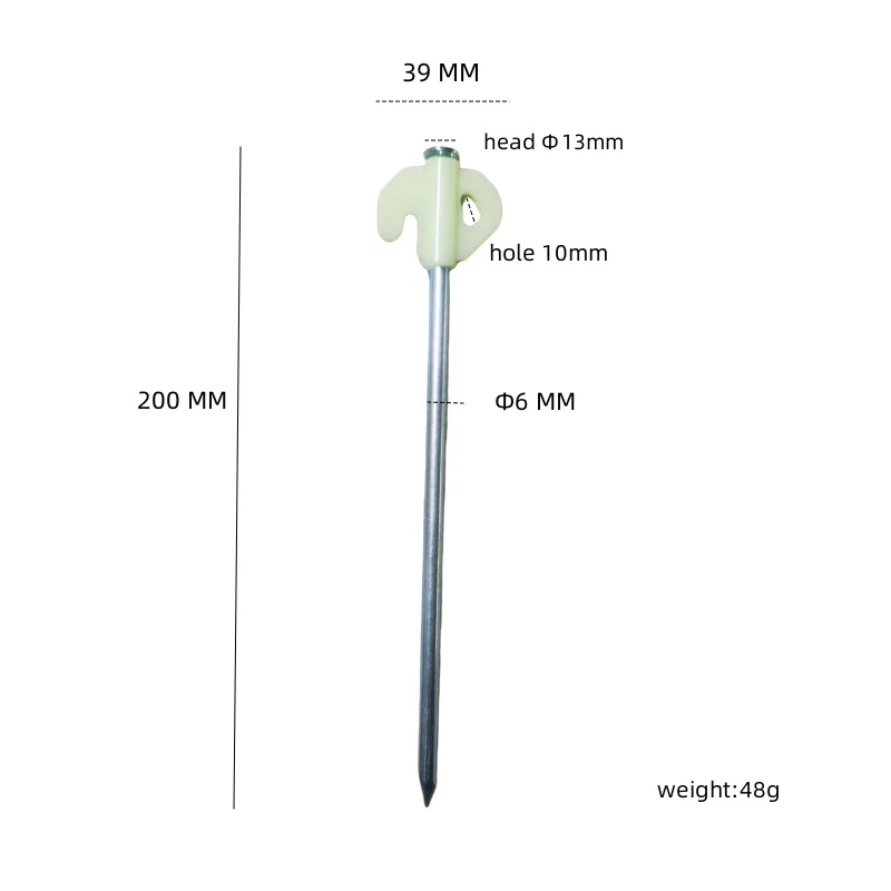 TP3014 20,5 см noctilucous колышки для палаток для кемпинга флуоресцентные свечение в темной земле