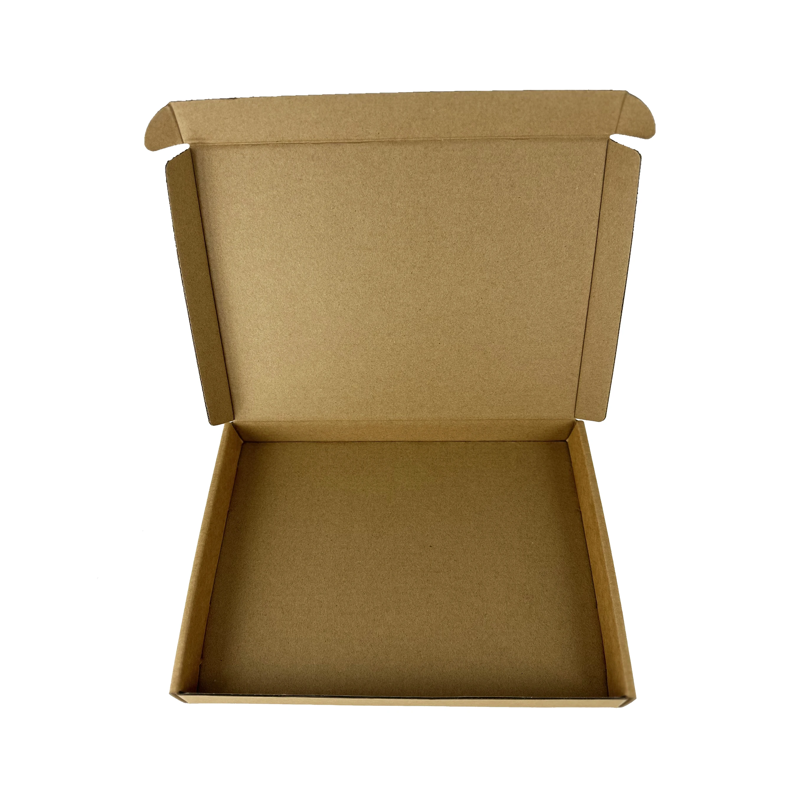 C17 Printed Silk Logo Flat Pack Packaging Box Corrugated Folding Kraft Mailer Shipping Mailing Box For Small Products