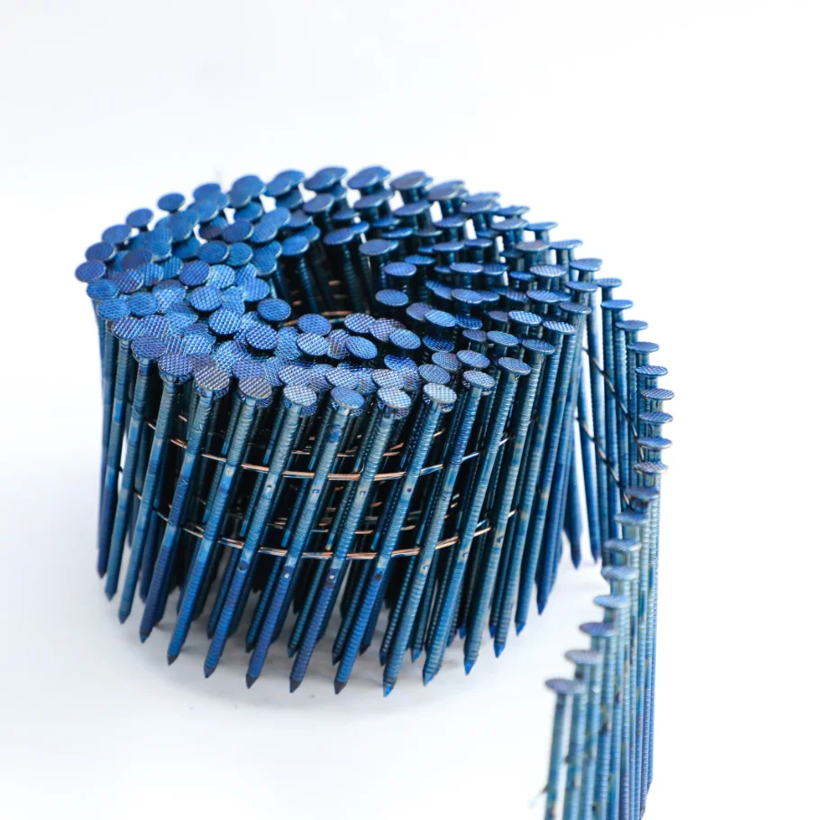 304stainless Steel High Quality Factory Collated Screw Ring Shank Wire Coil Nails for Wood Pallet Pneumatic Nail Gun Use