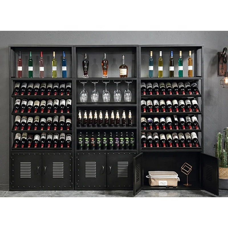 Custom Iron Floor To Ceiling Wine Rack Simple Creative Restaurant Wine Rack Display