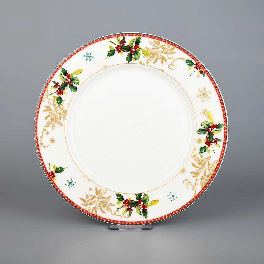 hot plates bone china crockery ceramic christmas dinnerware