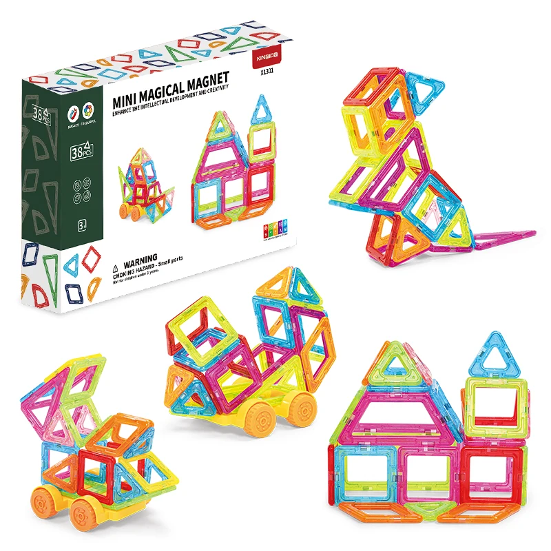 ABS plastic mini magnetic building blocks permanent magnet tiles