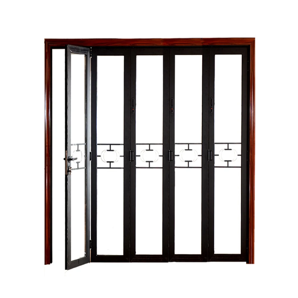 balcony living room sliding doors office partition car wash store trackless heavy duty large folding doors