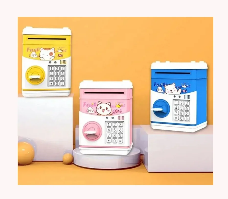 Electronic Piggy Bank Safe Box Boys Girl Password Money Boxes Children Digital Coins Cash Saving Safe Deposit ATM Machine toy